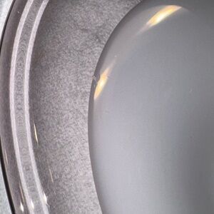 Large Art Glass Hand Blown Bowl Platter Pink Purple Color Thick Heavy Glass